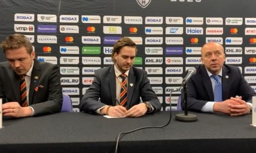 Видео послематчевой пресс-конференции игры КХЛ «Йокерит» — «Барыс» 1:5