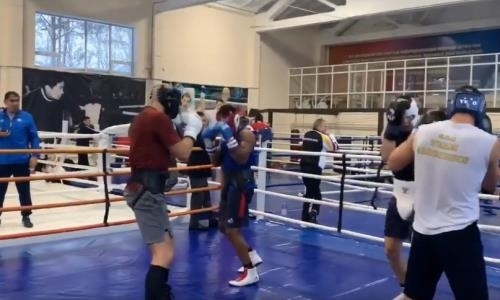 Видео тренировки сборной Казахстана на УТС