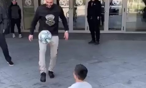 «Маленький бро». Карим Бензема обратился к казахстанцу после игры с ним в футбол. Видео