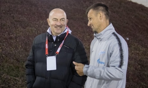 Черчесов, Семак и Тимощук посетили товарищеский матч «Кайрат» — «Рубин»