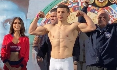 «Фанат Головкина» из Узбекистана с титулом WBA прошел взвешивание перед пятым боем в профи