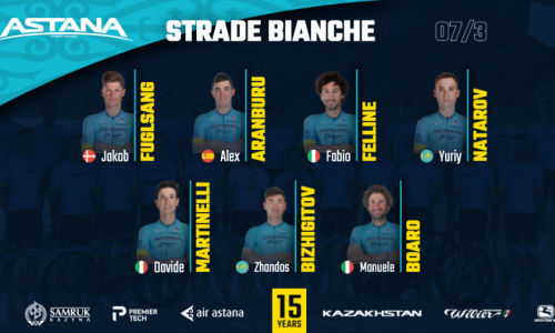 «Астана» огласила состав на «Страде Бьянке»