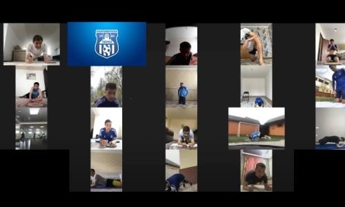 Видео тренировки игроков «Тараза» в домашних условиях