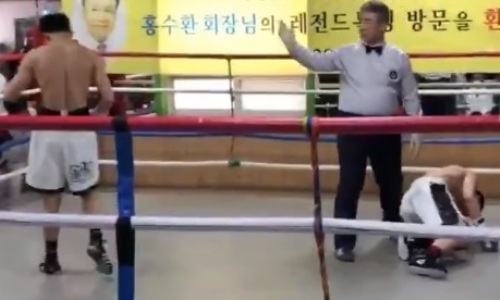 Бывший чемпион WBA пушечным ударом заставил соперника корчиться от боли. Видео тяжелого нокаута