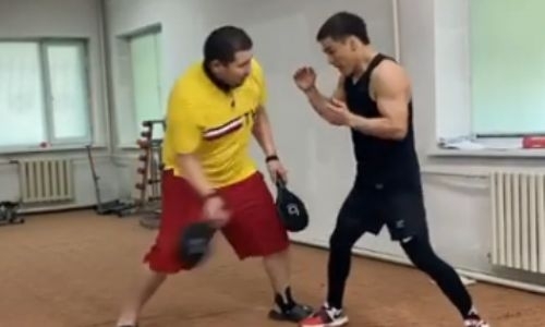 В Сети появилось видео с тренировки Батыра Джукембаева