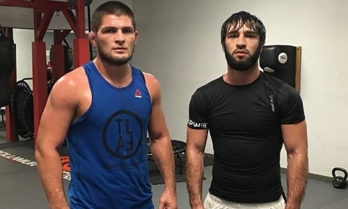 Хабиб Нурмагомедов провел совместную борцовскую тренировку с обидчиком Куата Хамитова. Фото