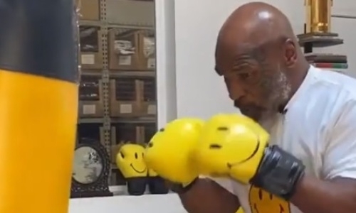 Просто какой-то зверь. Как Майк Тайсон тренируется в свой 54-й день рождения. Видео