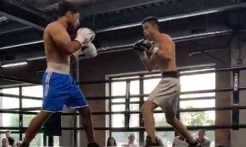 Сначала с правой, потом с левой: дебютант чуть не выкинул из ринга 18-летнего украинца. Видео нокаута