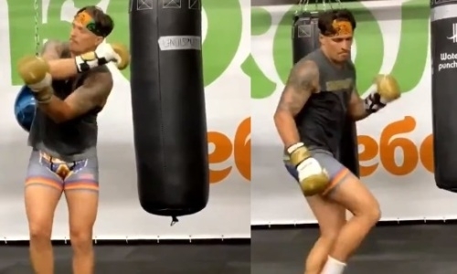 Усик исполнил стильный танец перед боем с чемпионом WBO. Видео