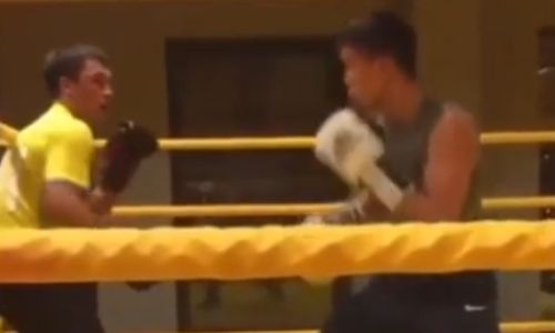 Серик Сапиев и Аблайхан Жусупов устроили «конкретную зарубу» в ринге. Видео