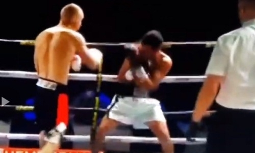 Нокаутированный казахстанцем в первом раунде боксер был «забит» в углу ринга. Видео