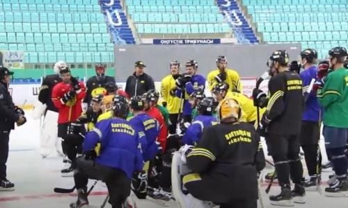 Видео первой тренировки «Сарыарки» на льду