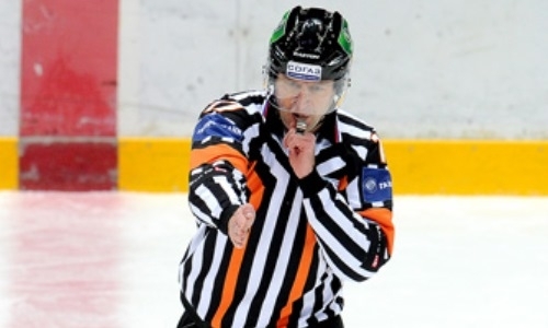 В матче КХЛ «Барыс» — «Куньлунь Ред Стар» произошла замена арбитров