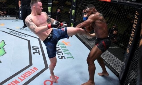 Заставил кричать от боли. Колби Ковингтон «удосрочил» Тайрона Вудли в главном бою турнира UFC. Видео