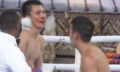 Казахстанский дебютант разбил сопернику нос в бою отбора за титулы WBC и WBO