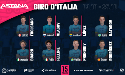 «Астана» назвала состав на «Джиро д’Италия»