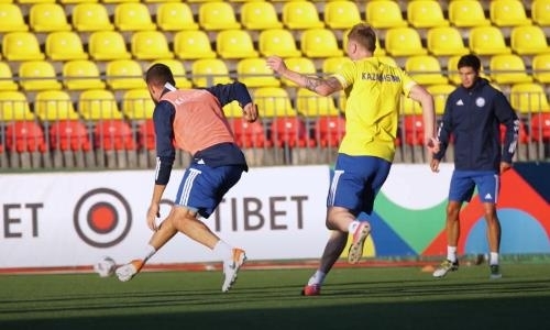 Видео предыгровой тренировки сборной Казахстана в Литве