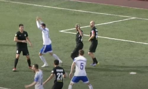 Видео незабитого пенальти Пуношеваца матча Премьер-Лиги «Каспий» — «Тараз»