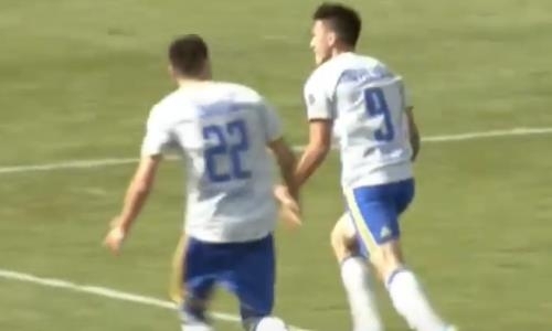 Видео второго гола Жаксылыкова матча Премьер-Лиги «Жетысу» — «Шахтер»