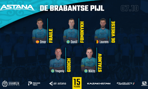 «Астана» объявила состав на гонку «Стрела Брабанта»