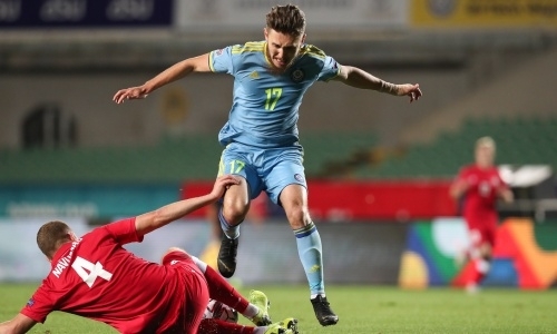 Завершился первый тайм матча Лиги наций Беларусь — Казахстан