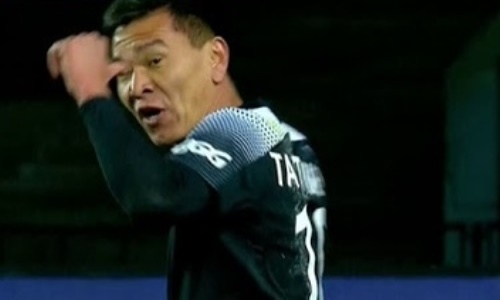 Видео гола Таттыбаева матча Премьер-Лиги «Кайрат» — «Шахтёр»