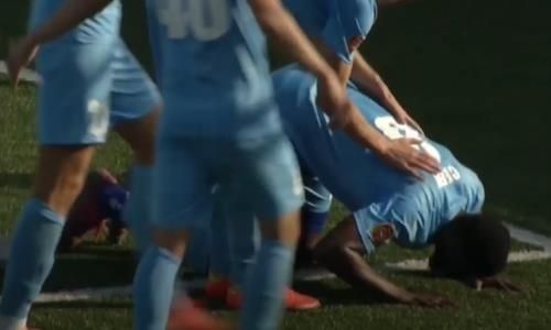 Видео гола Сисея матча Премьер-Лиги «Кызыл-Жар СК» — «Тараз»