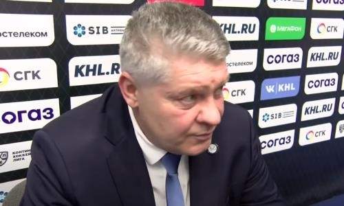Видео послематчевой пресс-конференции игры КХЛ «Сибирь» — «Барыс» 3:1