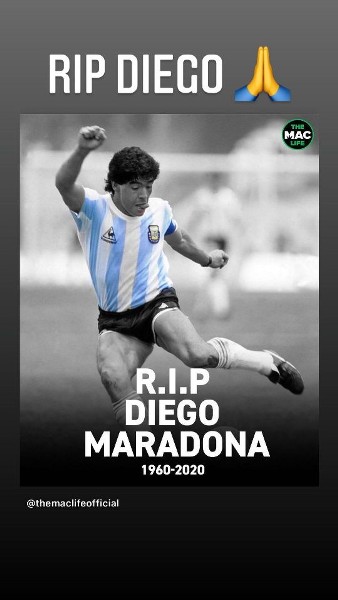 Конор Макгрегор отреагировал на смерть Диего Марадоны