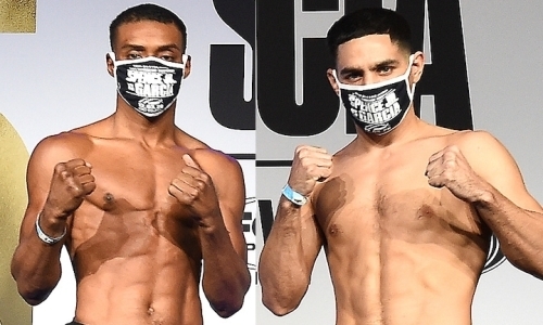 Спенс и Гарсия прошли взвешивание перед титульным боем в США