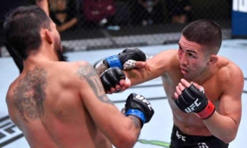 «Последний самурай» из UFC в партере с обеих рук «забил» мексиканца. Видео нокаута