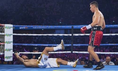 Видео убойного нокаута, или Как сын Костю Цзю одним махом вырубил соперника с 21 победой