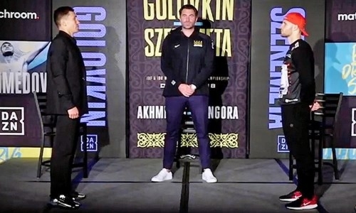 Головкин и Шеремета впервые встретились лицом к лицу перед титульным боем. Видео