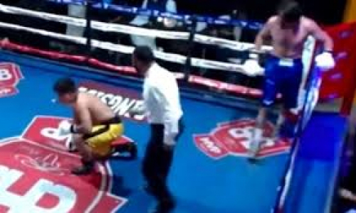 Боксер поднялся на десять весовых категорий за два боя и был жестоко избит. Видео нокаута