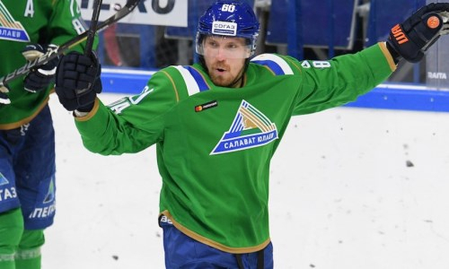 Нападающий «Салавата Юлаева» признан лучшим игроком дня в КХЛ за матч с «Барысом»