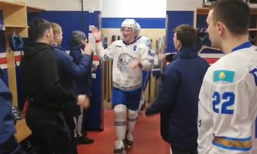 «Барыс» показал победную раздевалку после разгрома «Йокерита». Видео