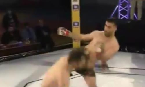 Крутым нокаутом за 15 секунд завершился бой на турнире по ММА в Ираке. Видео