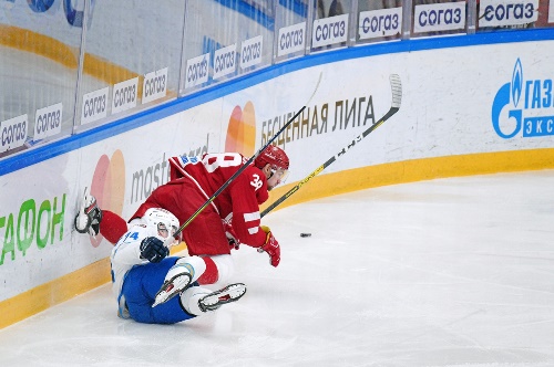 Фоторепортаж с матча КХЛ «Витязь» — «Барыс» 4:5 ОТ