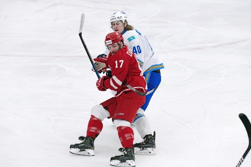 Фоторепортаж с матча КХЛ «Витязь» — «Барыс» 4:5 ОТ