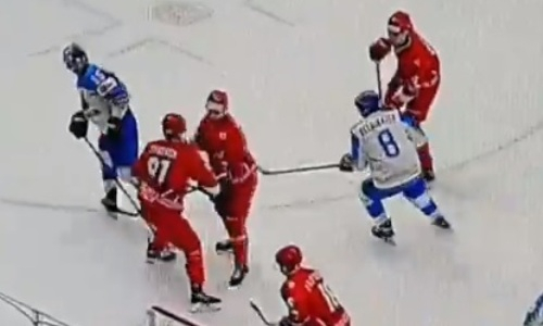 Сборная Казахстана забросила две шайбы за 18 секунд на «Kazakhstan Hockey Open». Видео