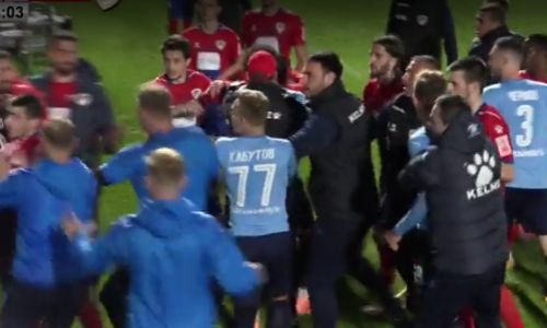 Футболисты потенциального клуба игрока сборной Казахстана устроили драку в товарищеском матче. Видео