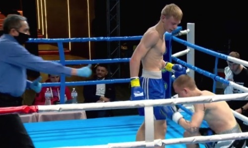 Украинский боксер вышел под песню Головкина и победил нокаутом в первом раунде. Видео