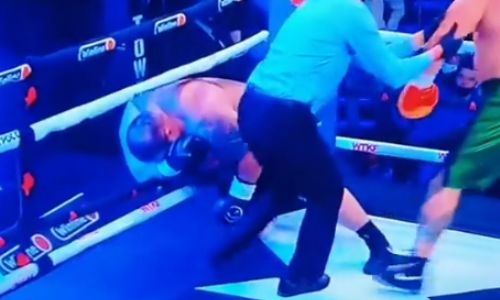 Видео нокаута 190-килограммового «Большого папы» в бою с Максимом Новоселовым