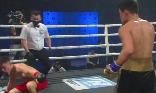 Видео первого нокаута на вечере бокса MTK Global в Алматы