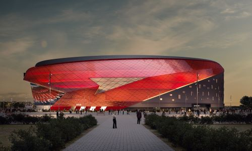 Принципиальный соперник «Барыса» показал ледовое поле своей новой арены. Видео