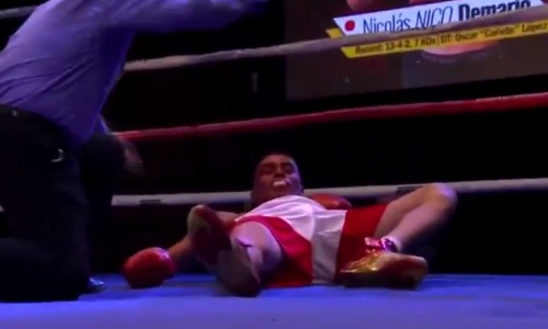 Аргентинский боксер ворвался в клуб претендентов на лучший нокаут месяца. Видео