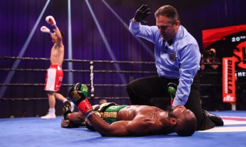 Спарринг-партнер казахстанского боксера оформил потенциальный «нокаут года». Видео