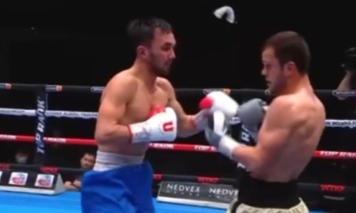 У казахстанского боксера мощным ударом выбили капу изо рта. Видео