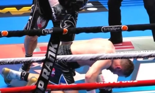 Видео боя Артура Бетербиева с нокдауном и нокаутом немца Дайнеса в Москве