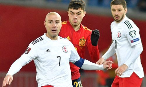 Сборная Грузии с экс-игроками КПЛ едва не сотворила сенсацию в матче против Испании. Видео